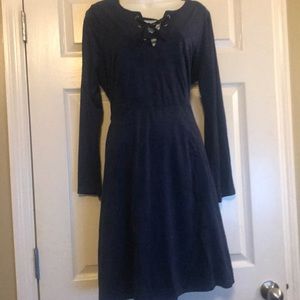 NWT Super Soft Blue A-Line w/Brass Eyelets